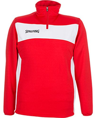 Spalding Bekleidung Teamsport Evolution II 1/4 Zip top Kinder Longsleeve, rot/Weiß, 164