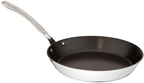 Viking Contemporary 3-Ply Non Stick Frying Pan, 12 Inch Stainless Steel Kitchen Cookware, 3 Liters, Silver