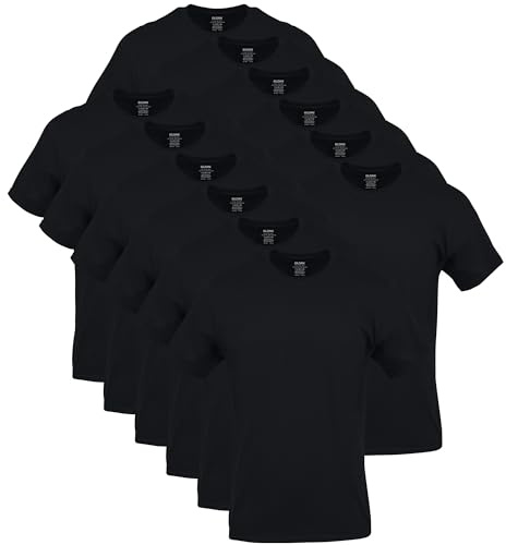 Gildan Men's Crew T-Shirts, Multipack, Style G1100, Black (6-Pack), 2X-Large