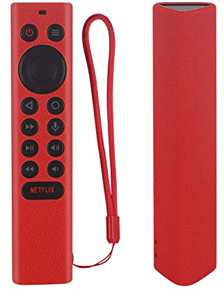 Funda Protectora de Silicona para NVIDIA Shield TV Pro/4K HDR Mandos a Distancia Antideslizante, a Prueba de Golpes,Lavable(Rojo)