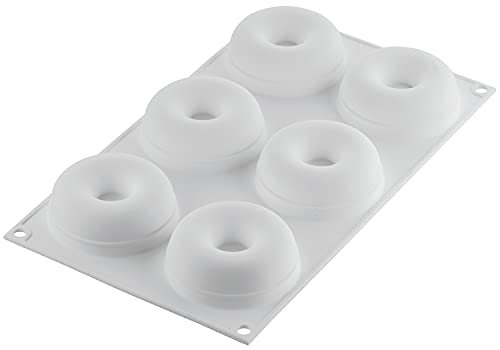 Silikomart Professional Donuts Gourmand 80 Molde de silicona 6 rosquillas Ø 72 mm