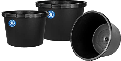 BigDean Mörtelkübel Set 2x45 + 2x65 Liter Rund Miniteich Baueimer Mörtelkasten Speiswanne Zementwanne Mörtelwanne - Made in Germany - Blauer Engel
