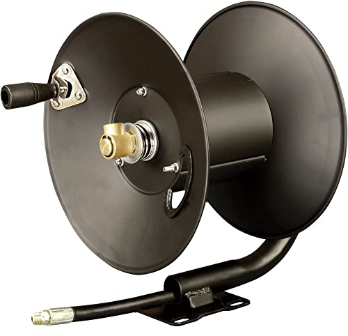 Carrete/Enrollador de manguera de alta presión para lavadora a presión, capacidad de 30 m de 3/8. Envió inmediato desde España.
