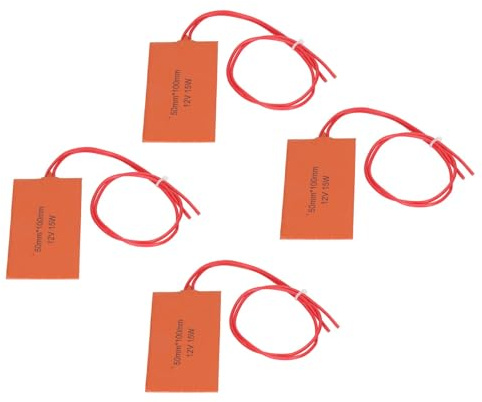 4 st Silikon Värmematta Flexibel Silikon Gummi Värmedyna Elfilt Flexibel Matta 12V 15W