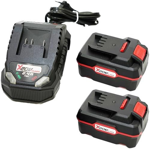 Parkside® Bundle - 2 batterie da 4 Ah Pap 20 B3 + 1 caricatore da 2,4 A, 20 V, PLG 20 C1, agli ioni di litio, per la serie X20 V, 4 Ah
