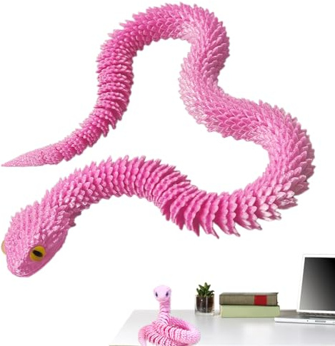 Genérico Serpent articulé | Figurines d'animaux avec articulations flexibles - Décoration à collectionner pour bureau d'animaux pour enfants et adultes
