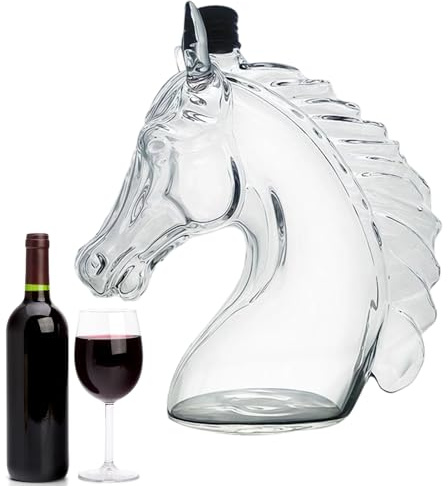 Caraffe per Whisky,Accessorio per Bevande da 350 ml a Forma di Testa di Cavallo - Bottiglia Decanter In Whisky E Vino - Per Marito Papà Compleanno Festa Del Papà San Matrimonio E Feste