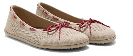 VIVAIA Nika Women's Barefoot Flats Round-Toe Wide Toe Box Ballet Flats Comfortable Slip on Foldable Dressy Travel Casual Shoes Almond Size 8.5