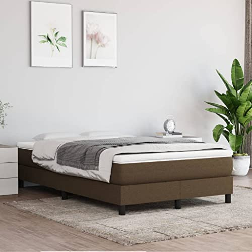 Plumbpyr Väska fjädermadrass medium mörkbrun 120 x 200 x 20 cm tyg, ventilerande komfortmadrass för vuxna, hållbar fjädermadrass med stötdämpande skum