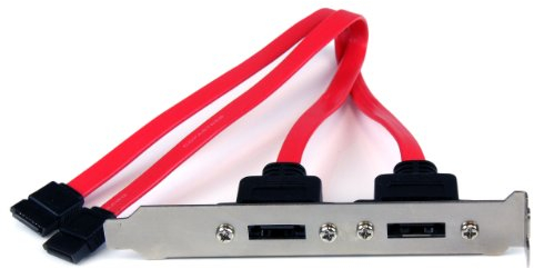 StarTech.com 2 Port SATA auf eSATA Slotblech - Serial-ATA/eSATA Adapter