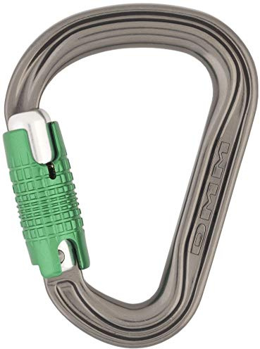 DMM Phantom HMS Locking Carabiner - Titanium/Green Locksafe