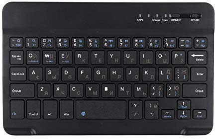 Teclado Bluetooth Ultrafino Recargable, Ligero y Resistente al Desgaste de 7 Pulgadas, Teclado Ruso, Ahorro de energía para computadora de Escritorio con Tableta