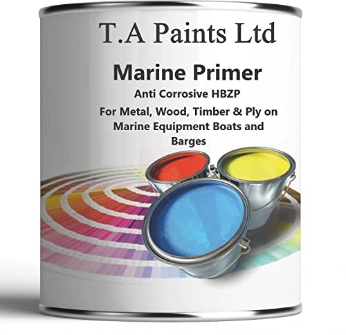 TA Paints Marine Boat Primer Multi Purpose | Wood & Metal | Above & Below The Waterline | Highly Anti Corrosive | Boats, Barges, Cruisers Canal Narrow Boats (5 Litre, Red Oxide)