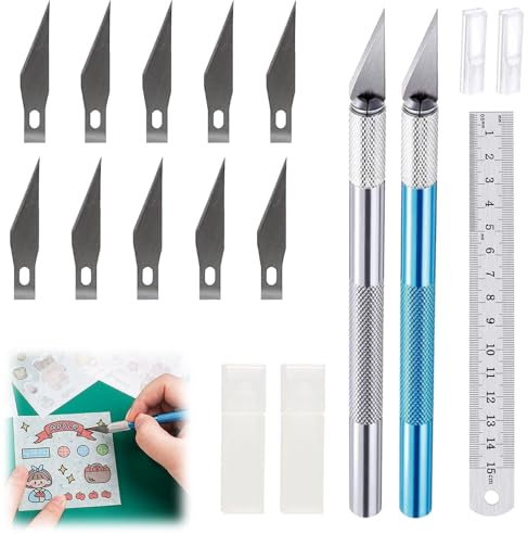 Skalpell Set, Cutter für DIY Art Work Cutting, Craft Cutter Set, Craft Cutting Tool, Bastelmesser, Bastelmesser Skalpell Set, Schnitzmesser Caving, Skulptur, Fensterfolie, Lackschutzfolien