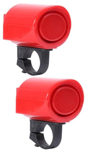 POPETPOP 2 Pièces klaxon de vélo Electric Bike vélo Electrique Accessoires vélo Accessoires de Trompette Haut-parleurs à pavillon électronique Enfants+vélos vélo Trompette Corne Rouge