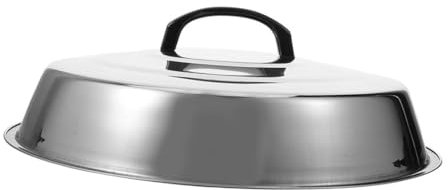 Parliky Coperchio in Acciaio Inossidabile Per Bistecche Copertura Alimentare Sporco Con Design Rialzato Per Cucina Domestica Ristorante e Bbq Outdoor