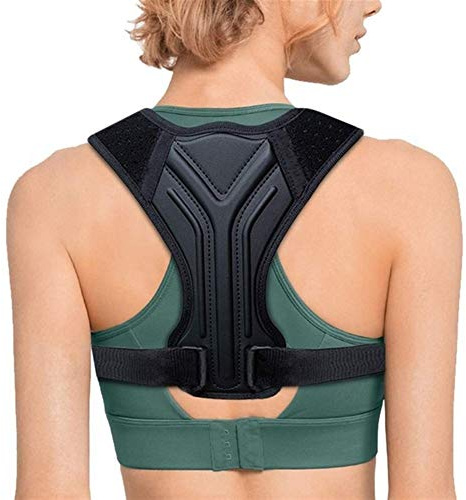 OAQZGBVK Straighten Posture Corrector for Back Belt Prevent Slouching Relieve Pain Posture Straps Clavicle Support Brace for Women Men (Color : Black Size : X-Large) (Black X)
