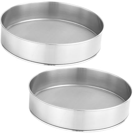 ABOOFAN 2piezas Tamizador Inoxidable Malla Fina Herramienta De Cocina Repostería Unidades