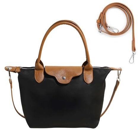 Long Keeper Bolso Mujer Bandolera Mediano Bolso Bandolera Pequeño Mujer Joven Chica Bolso Mano Moda Bolso Cruzado con Correa Ajustable para Viajes Diarios (Negra)