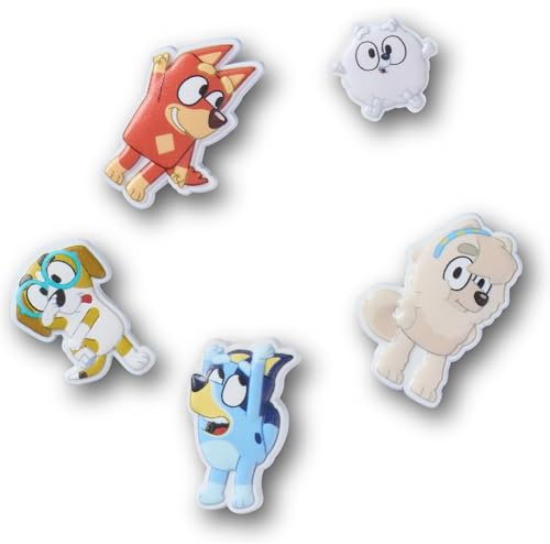Crocs Jibbitz Kids' Characters Shoe Charm Packs, Bluey Multi, 5-Pack