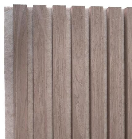 MasquePack - Panel Acústico Decorativo 120x60 cm - Madera Nogal Claro con lamas Regulares y Fieltro Beige, Diseño Moderno (Madera Nogal Claro Regular/Fieltro Beige, Set x1-120x60)