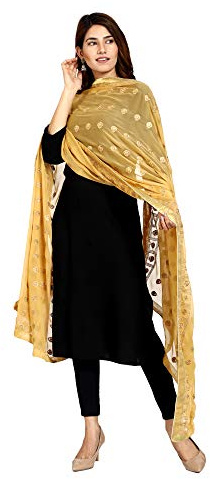 Webelkart Women's Embroidered Wool Dupatta | Warm & Stylish Ethnic Stole for Winter | Elegant Traditional Wear for Women & Girls