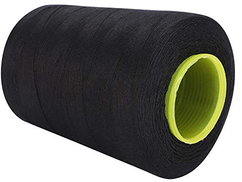 HUSHUI Symaskinstråd 8000 Yards Slitstark Polyester Av Hög Kvalitet för hushålls- och Hantverksprojekt (Svart)