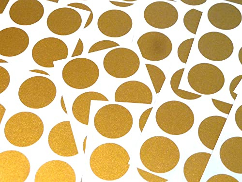 102 Labels, 25mm Diameter Round, Matt Gold, Colour Code Stickers, Self-Adhesive Sticky Coloured Dots