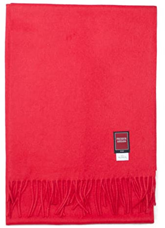 PREMIUMARMADA Purer Wollschal aus 100% Wolle Alpaka, eleganter Winterschal, Wollschal aus feiner 100% Alpaka Wolle, weich, warm, pures elegantes Naturhaar unisex, natur (rot chili)