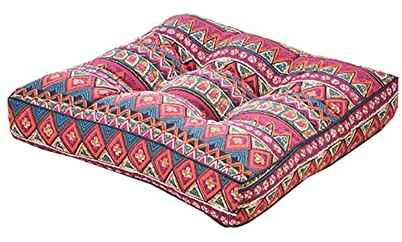 Lukery Cojines de Suelo, Cojín de Asiento para Silla de Comedor- Cojines de Algodón Suave para Oficina, Hogar,Jardín - Ideal para Exterior e Interior (50x50x10cm,Rojo)