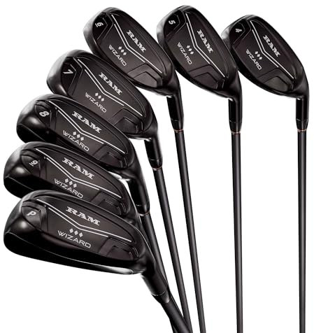 Ram Golf Wizard Full Hybrid Iron 1 Inch Longer Set, Mens Right Hand, Graphite, Stiff