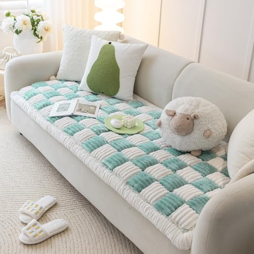 HOMEREFROM Pet Couch Cover for Sofa, Dog Cover for Couch, Washable Pet Couch Covers for Large Dogs, Anti-Slip Dog Bed Mat for Couch (Sky-Blue, 27x82inch)