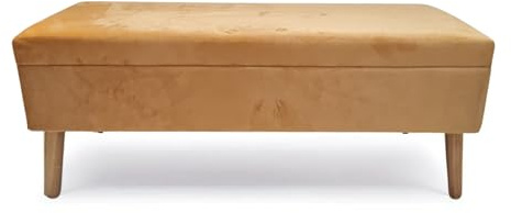 VEA SRL Panca Ingresso Contenitore 100x40x40 cm, Ottomane Soggiorno, Corridoio, Piedini in legno, Panca contenitore Camera da Letto Morbida, Panche Contenitori Imbottite (TOW 57174)