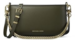 Michael Kors Bryant Small Convertible Crossbody Bag, Gold-Tone Hardware/Pebble Leather/Ivy