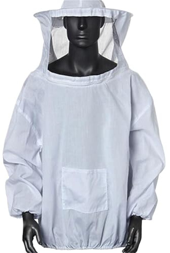 Biodlardräkt med hatt, bi-punkteringsutrustning, jordbrukskläder, jumpsuits (vit)