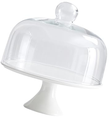 Moderno soporte para tartas de pie alto con base elevada, plato multiusos de vidrio de cerámica para pasteles, aperitivos, plato de postre de vidrio