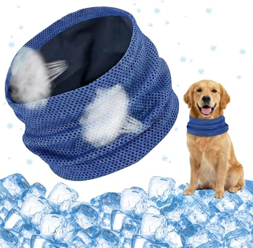Bandana de Refroidissement pour Chien, Collier Rafraichissant pour Chien, Bandana Chien Refroidissement, Foulard Chien Rafraîchissant, Réutilisable, pour Rafraîchir Chiens en Été, 45 x 13 CM