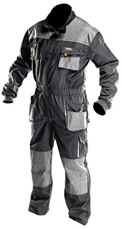 NEO TOOLS Arbeitsoverall | Größe M | Grau | Arbeitsjacke | Latzhose | Arbeitskleidung | EN ISO 13688:2013