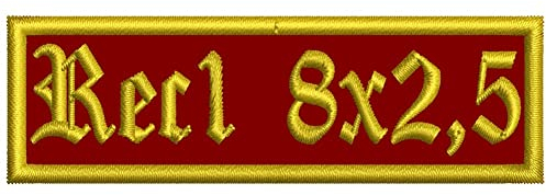 smartoutdoor Rechteckiger Aufnäher Rec1 für deinen Wunschtext - viele Farben und Größen (8x2,5cm) - personalisiert