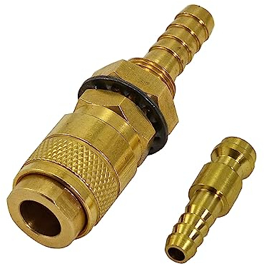 RIVERWELD Raccord Rapide Argon pour Tuyau de Soudage TIG/MIG - Connecteur Gaz Étanche avec Sécurité - Compatible Torches de Soudage pour SR WP 17 18 26 Torche de soudage TIG Couleur L'or