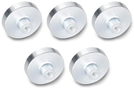 Ganter Normelemente GN 50.2 - Imanes de sujeción con rosca interior, ferrita dura, Plateado, GN 50.2-HF-25-M4