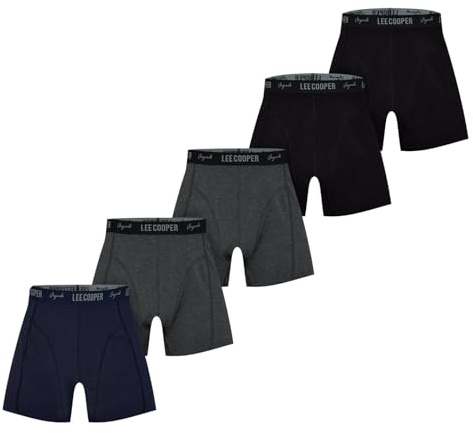 Lee Cooper Mens Essential Boxer Trunk 5 Pack