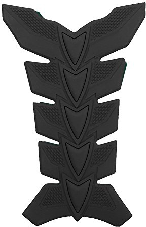 Aramox Protecteur de réservoir de Moto, Moto 3D Gel Huile et gaz réservoir de Poisson Tampon de Protection des os Autocollant de Protection Autocollant décoration(Noir)
