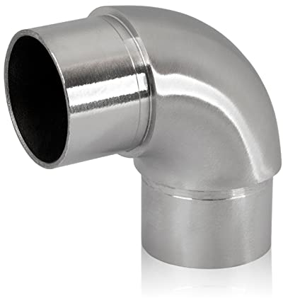 PRIOstahl Coude de tuyau rond - Raccord de tuyau - Diamètre 42,4 mm - En acier inoxydable V2A