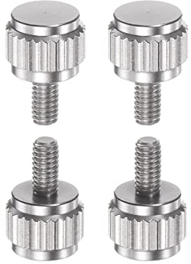 sourcing map 4pcs Vernier Calipers Locking Screw M2.5x5mm Round Flat Head | Knurled Thumb Knob Bolts