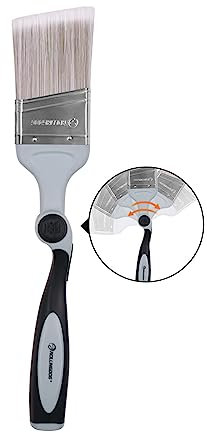 ROLLINGDOG Pincel de pintura en ángulo ajustable de 2.5 pulgadas para paredes, bloquea en cualquiera de los 6 ángulos disponibles para pintar a lo largo de techos o zonas de difícil acceso con