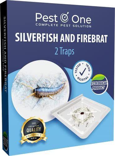Silverfish Exterminator Pack - 2 Non-Toxic Silverfish Traps | Protect Your Home from Damaging Pests | Fast and Effective Silverfish Control | Safe for Pets and Kids (1 Box - 2 Traps)