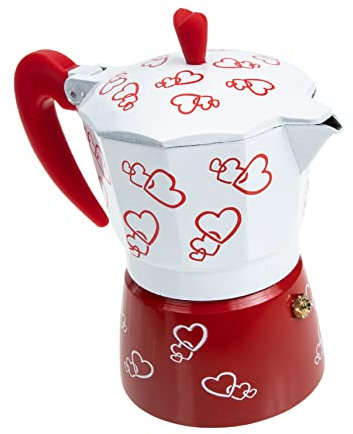 LIFKOME Cafetera Italiana De Aluminio Diseño y Mango Seguro Cafetera Espresso Para Uso Cocina Camping y Oficinas