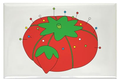 CafePress Tomato Pin Cushion Magnets Rectangle Magnet, 3x2 Refrigerator Magnet