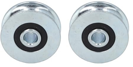 Miskall Riemenscheibe aus legiertem Stahl mit tiefem U-Rillen-Kugellager, 2 Stück Riemenscheibe, 40 mm Außendurchmesser, 8 mm Mittellochdurchmesser, Riemenscheibe aus legiertem